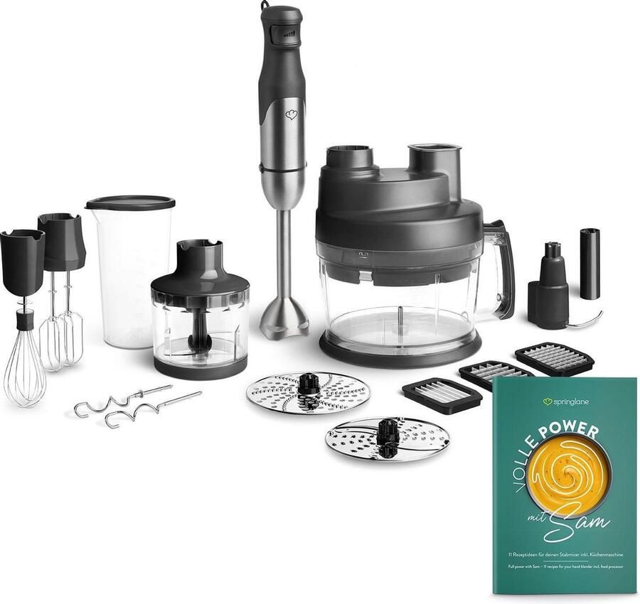 Springlane Staafmixer set 800 W Sam incl. opzetstukken