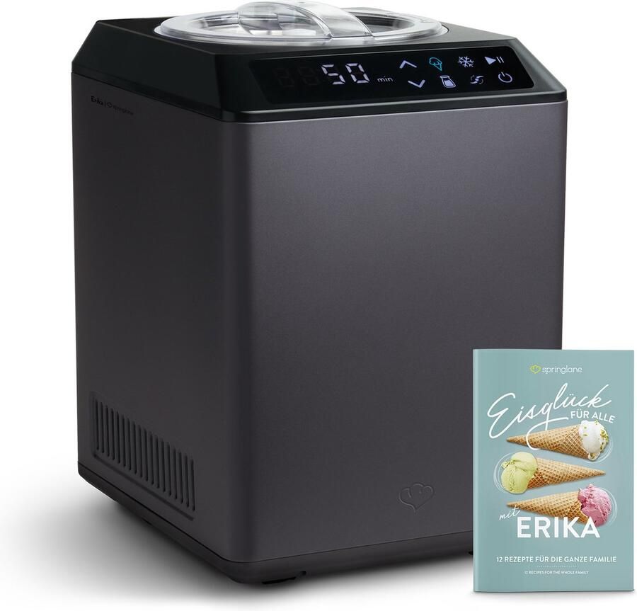 Springlane Zelfvriezende IJsmachine & Yoghurtmaker 2 5L RVS ijsbeker Erika