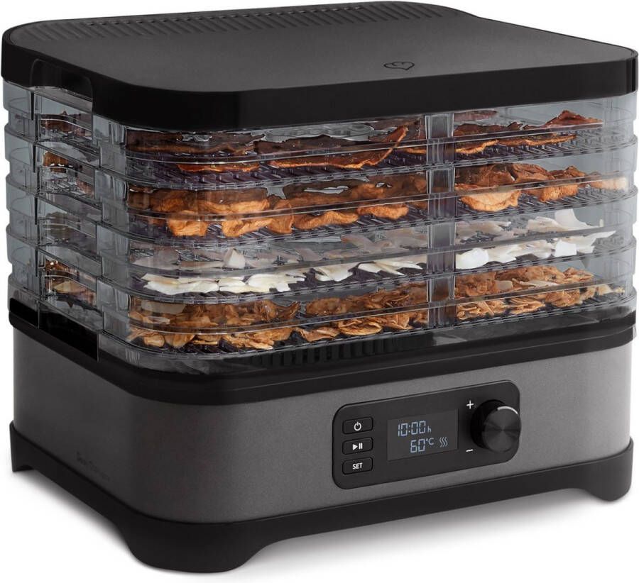 Springlane Voedseldroger Dora 400 W Elektrische droogoven Dehydrator Antraciet - Foto 1