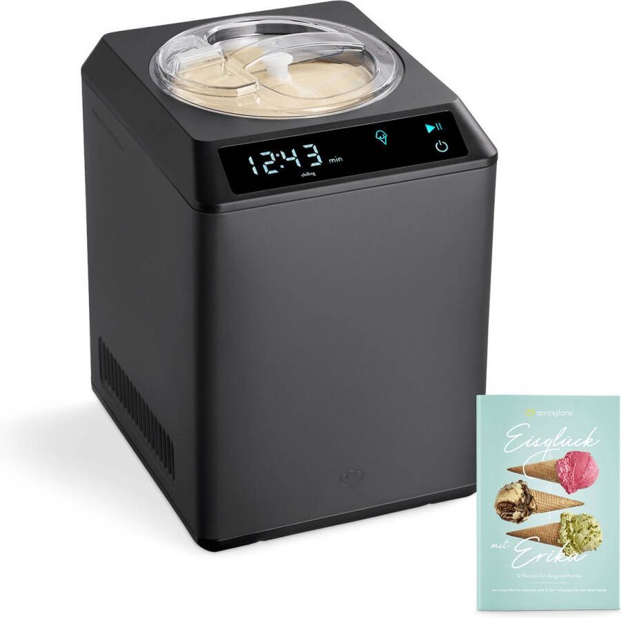 Springlane Zelfvriezende IJsmachine & Yoghurtmaker 2 5L RVS ijsbeker Erika - Foto 1