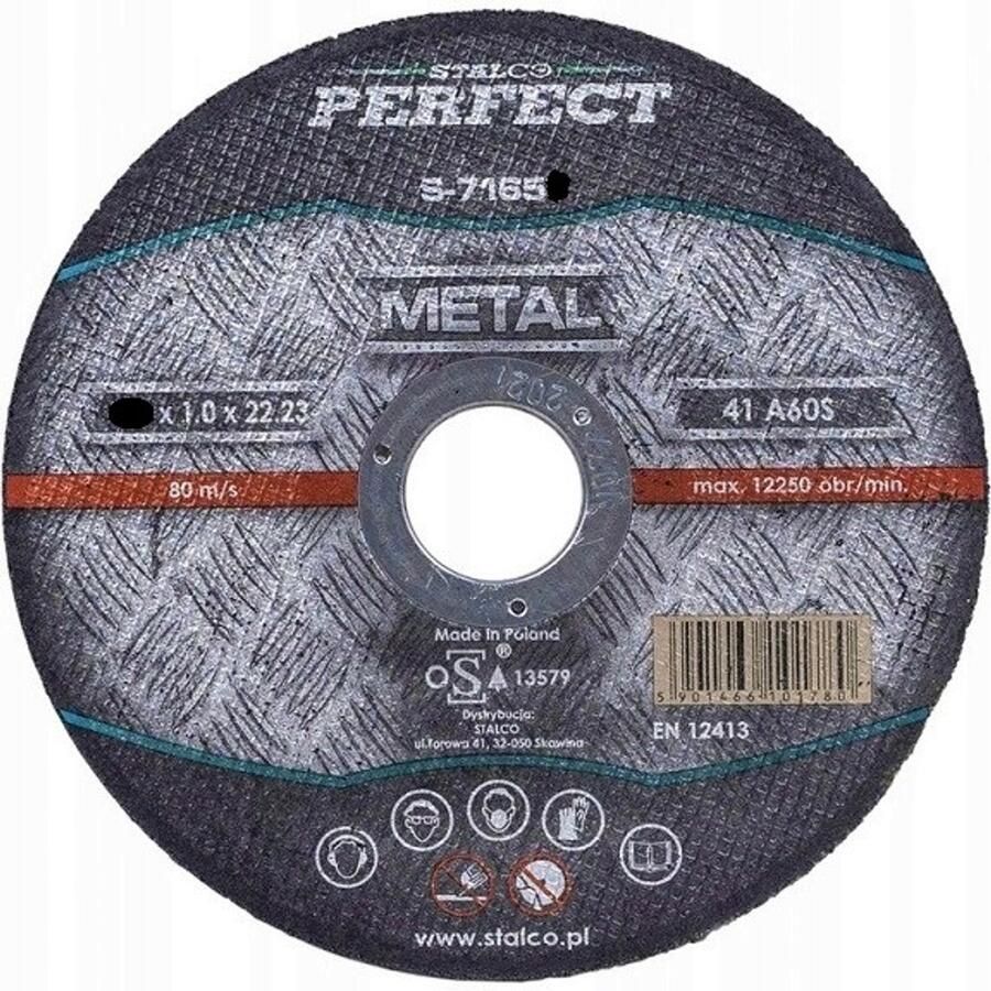 Stalco Perfect Metaal Snijschijf 115x1x22 23mm Type 41 Hoge Precisie