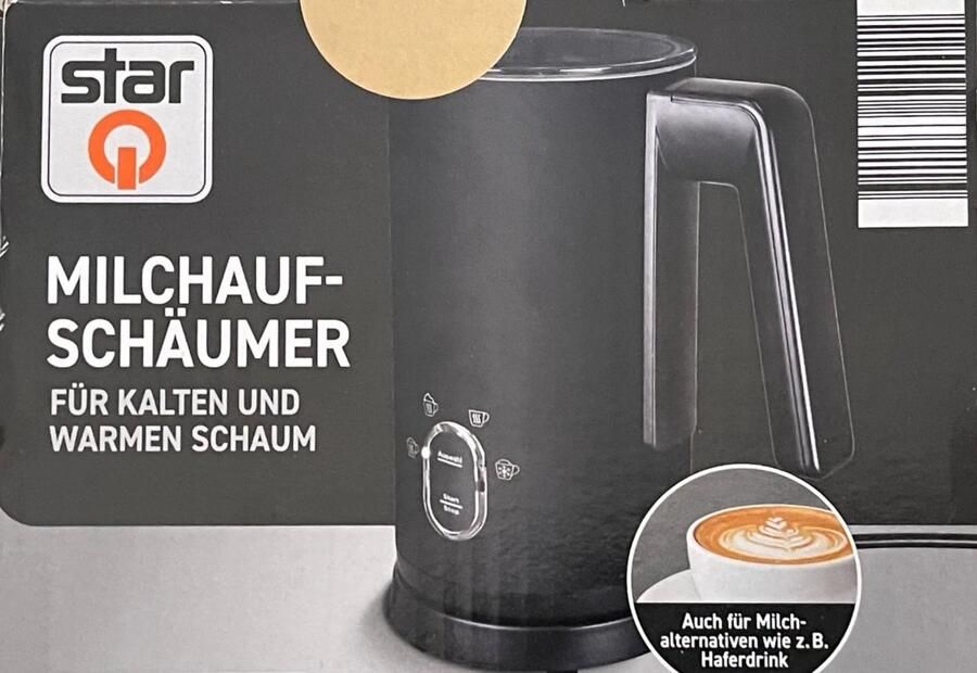 Star Elektrische melkopschuimer – roestvrij staal – 450-550W – zwart – 80 cm kabel