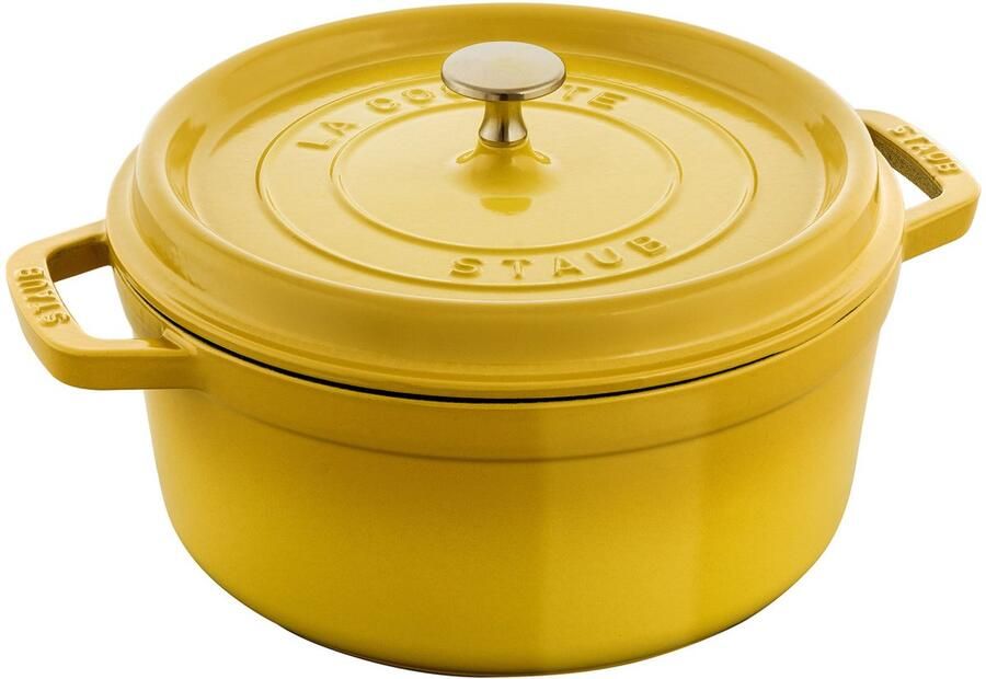 Staub Ronde Cocotte 26cm 5.2L Gietijzer citroen