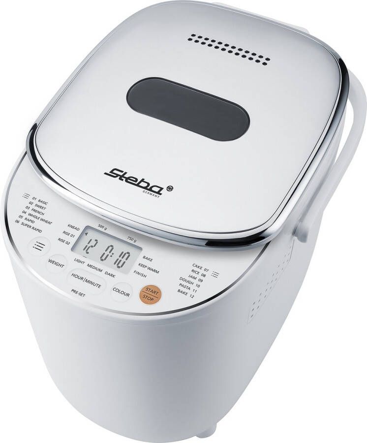 Steba BM3 Broodbakmachine Brood 500 750 gram 12 programma's Timer 540 watt wit