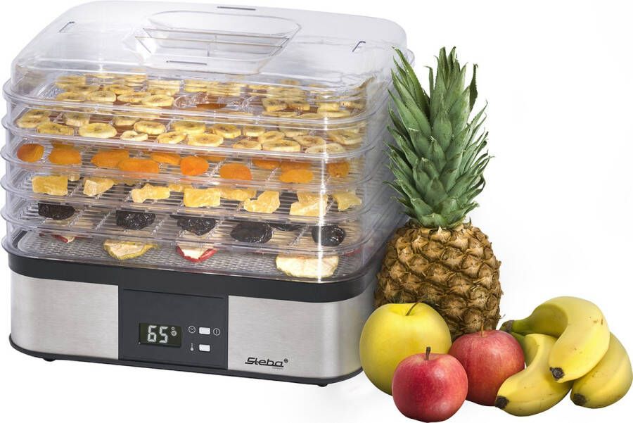 Steba ED5 Voedseldroger droogoven 5 lagen temperatuurregeling van 40 – 70 °C timer incl kruidenmat 350 watt BPA vrij - Foto 2