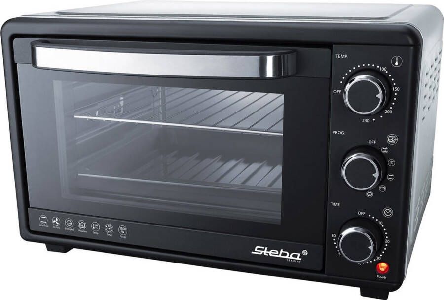 Steba KBA25 vrijstaande oven 25L 1500 Watt draaispies timer zwart