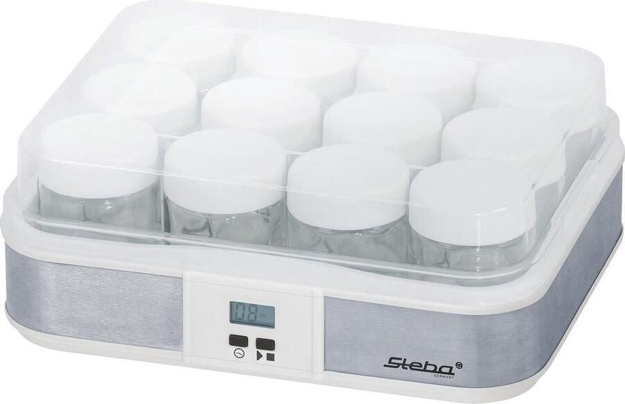 Steba JM2 Yoghurtmaker Inclusief 12 potjes 21 Watt totaal 2.4 liter BPA vrij