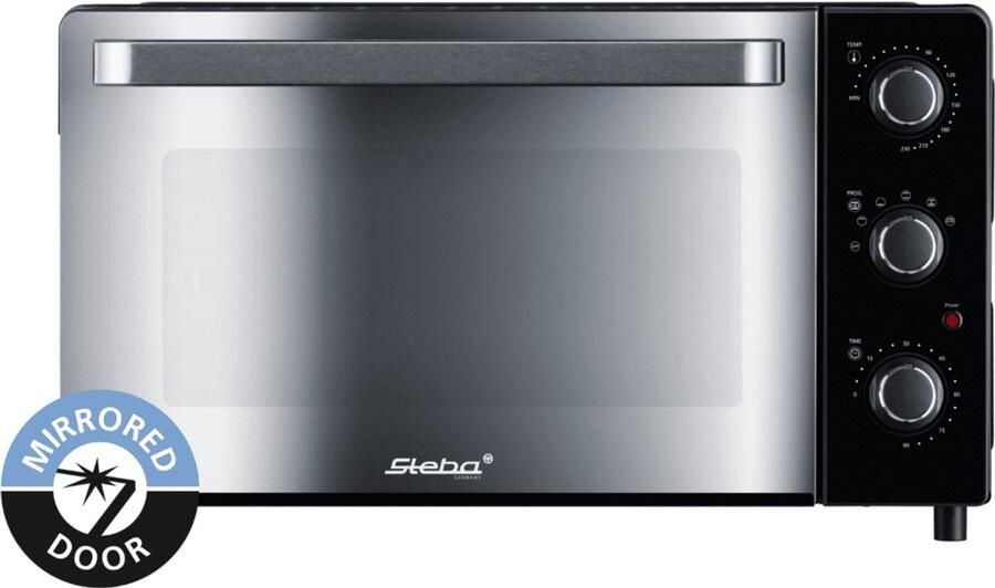 Steba KB238- Grill Bakoven met Draaispit 38 liter inhoud Vrijstaand 2000 Watt PFAS vrij zwart