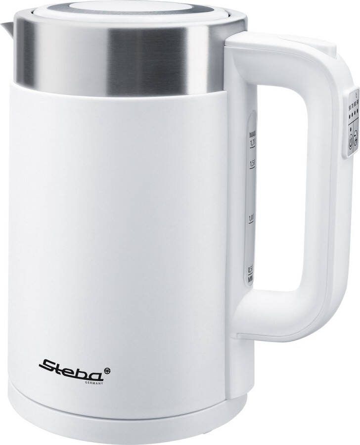 Steba WK11 Waterkoker 1 7 liter 2200 Watt met temperatuurinstelling BPA vrij Wit