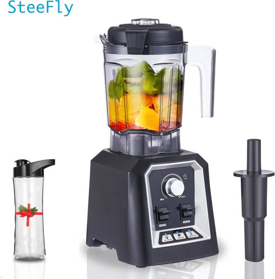 SteeFly Professionele 2200W Keuken Blender Met Gratis Drinkbeker 39.000rpm Bpa vrij Food Mixer 3 preset functies