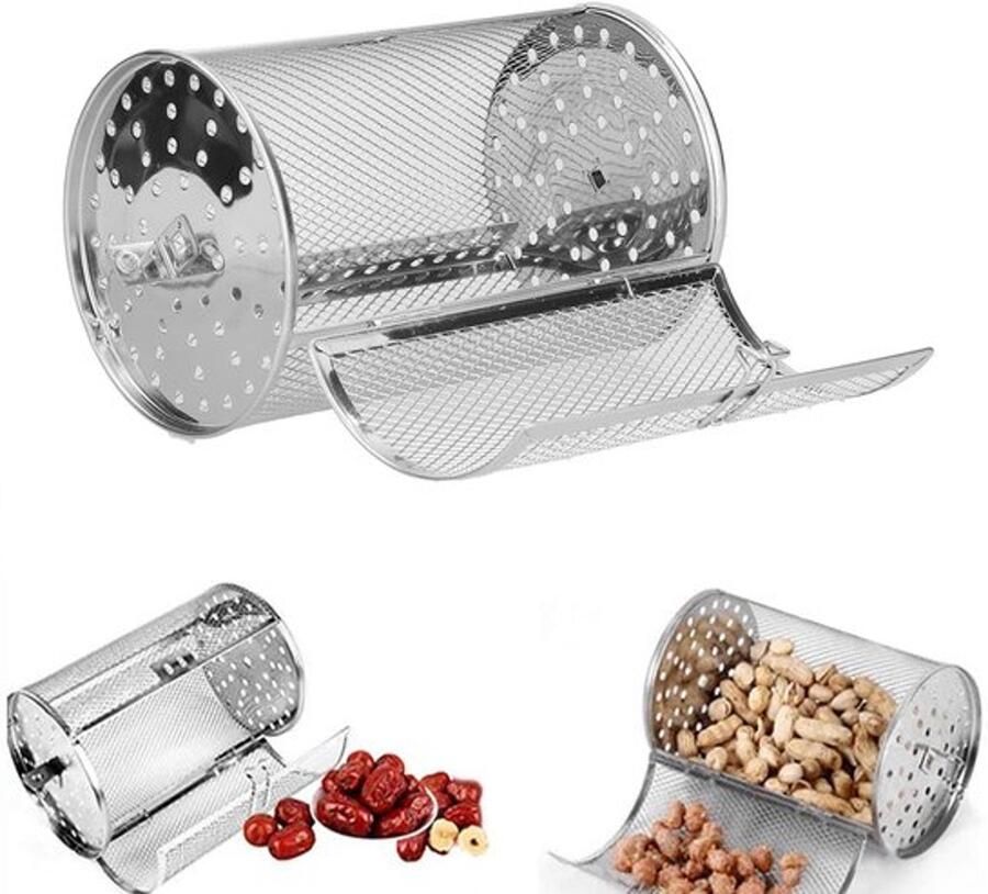 Store_9 Air Fryer Mand Draaibare Frituurmand Roestvrij Staal