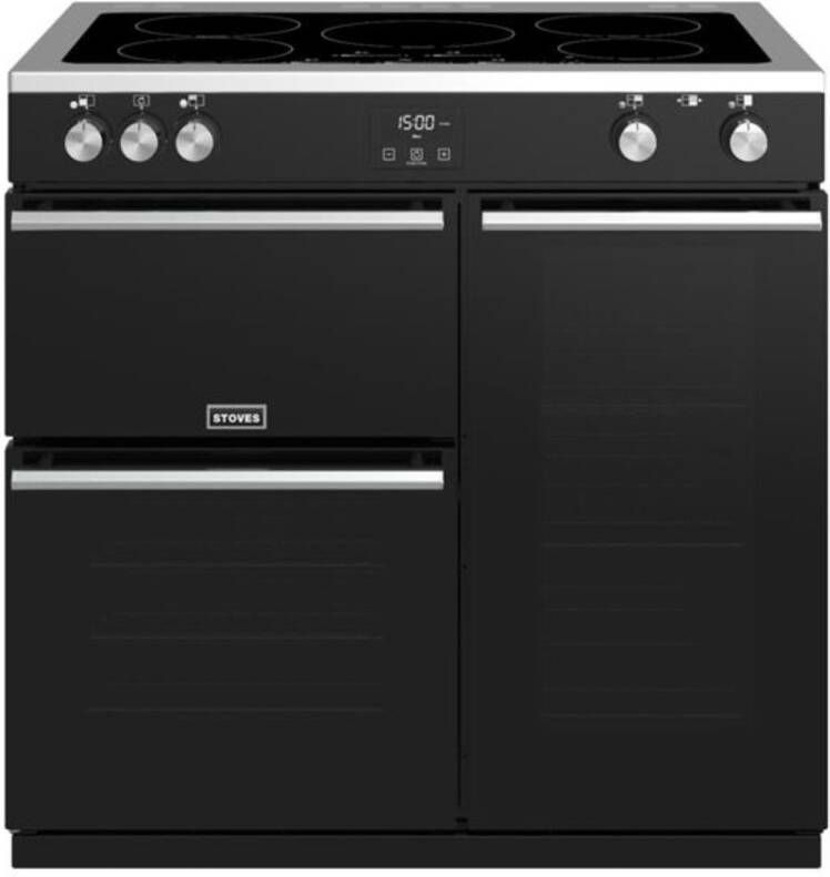 Stoves inductiekookplaat van 164l 5 branders Precision Deluxe 90 ei zwart PPRECIDX90EIBEU