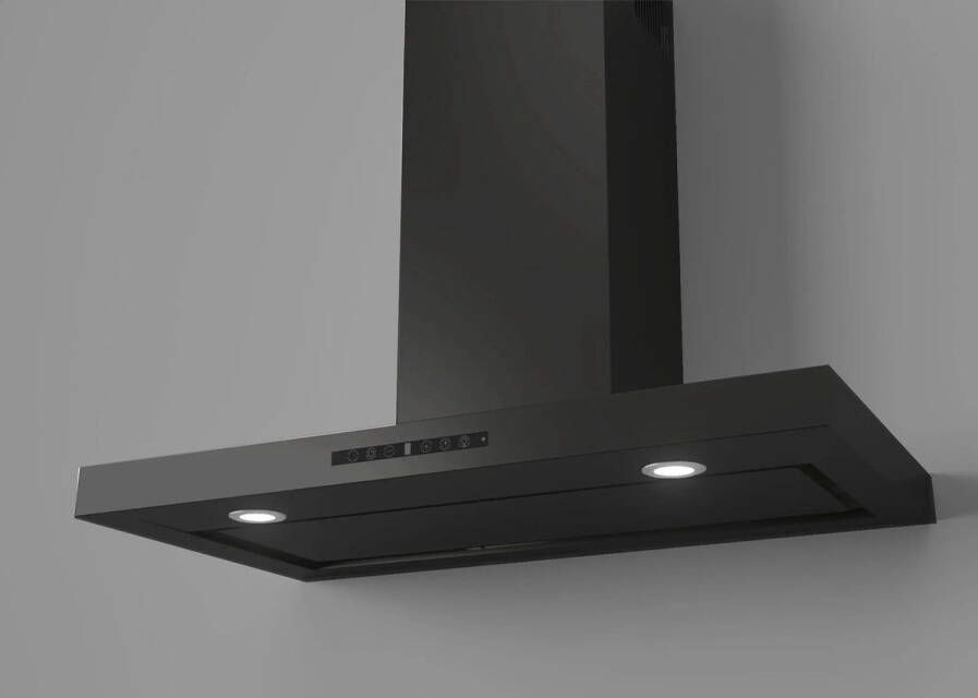 Stoves Level 900 RC zwart 90 cm afzuigkap