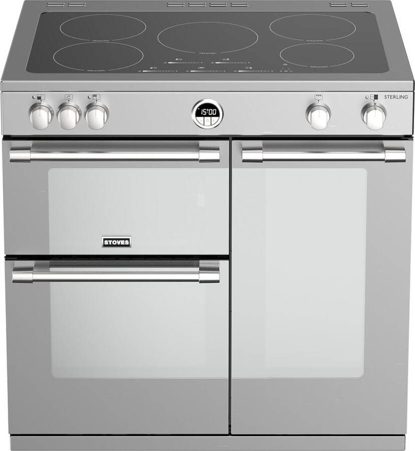 Stoves Sterling S900 Ei Range-fornuis Inductiekookplaat zones Roestvrijstaal A