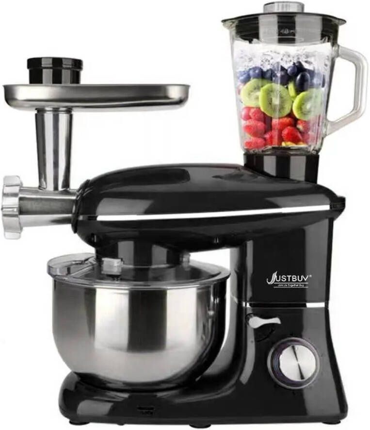 Studio Lyma Keukenmachine Keukenmixer Mixer Keukenrobot Met chopper en blender RVS mengkom 6 snelheden 1500 Watt