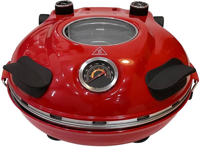 Studio Lyma Pizza oven Pizzaoven Pizzamaker 50-420°C 31cm doorsnede 1200 W 5 standen Met ingebouwde thermometer
