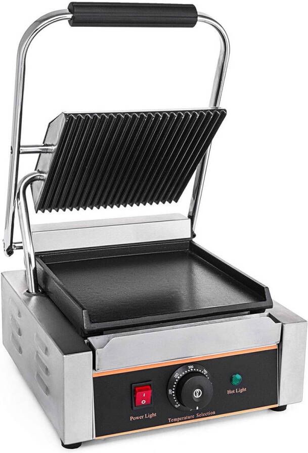 Summine Summile Contact Grill Panini Grill Bovenste verwarmingsbereik 214x214mm Onderste verwarmingsbereik 230 x 230 mm 1 8 kW contactgrill