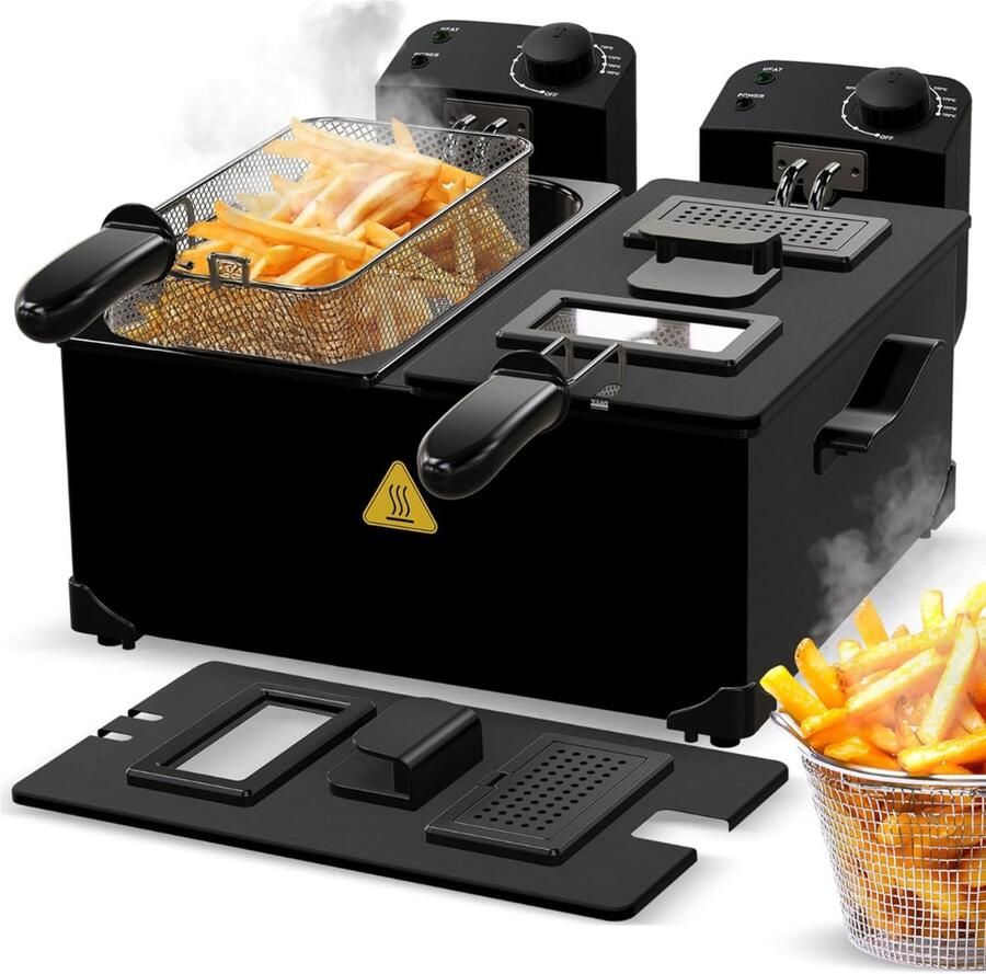 Supplies VH Frituurpan Dubbel Friteuse Elektrische Frietpan 2 x 6L 5000W