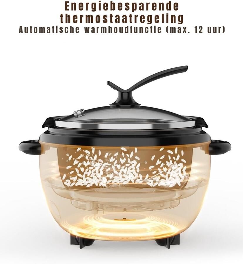 SVN Rijstkoker klein Rijstkoker Rijstkokers Zilver ‎28cm x 28cm x 21cm