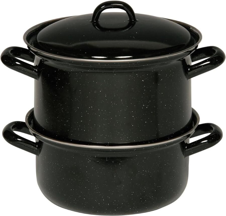 SVN Stoompot Snelkookpan Stoompan Zwart ‎28cm x 18cm x 10cm