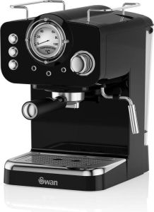 Swan Retro Espresso Koffiemachine Zwart