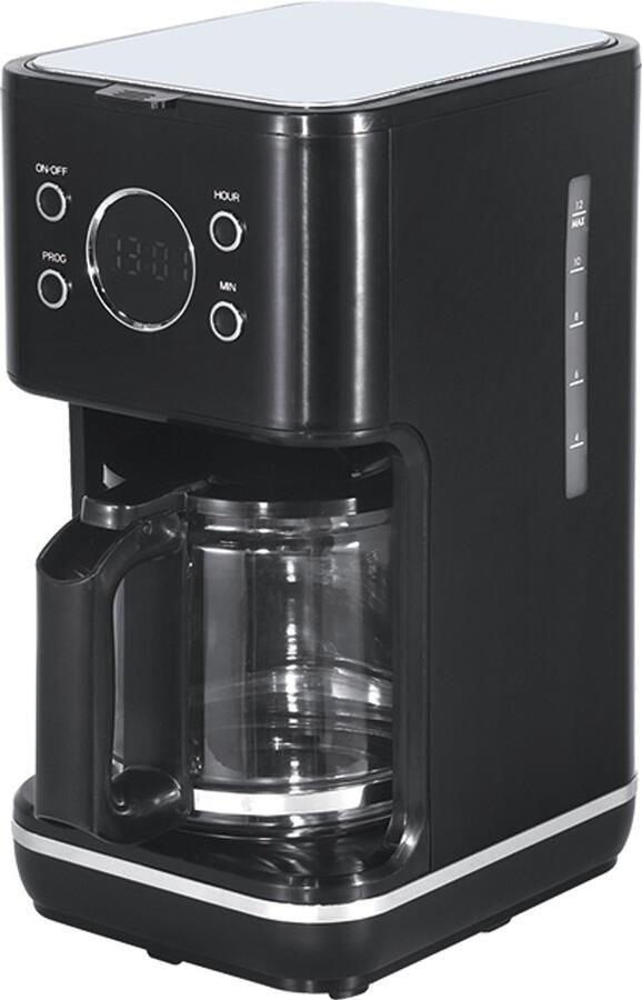 Swiss Haus CM2315 Koffiezetapparaat – 1.5L Glazen Kan – 1000W – LED Display met Timer – 10-15 Koppen Anti-Drip – Permanente & Nylon Filter – Zwart