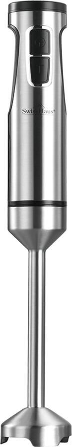 Swiss Haus HB22 Staafmixer 1500W – RVS Handblender met 12 Snelheden + Turbo – Titanium 4-bladenmes – RVS - Foto 2