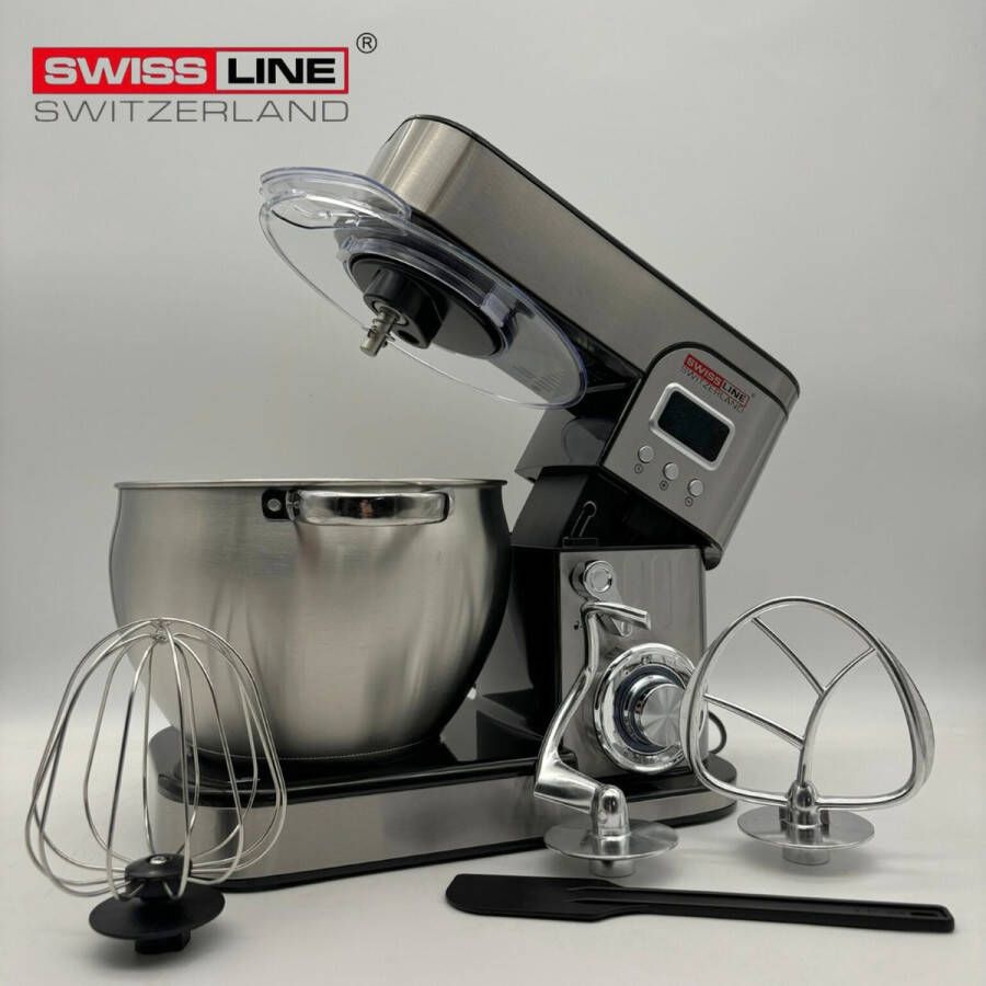 Swiss line switzerland Keukenrobot Keukenmachine 12L 2800W RVS Digitaal scherm