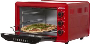 Swiss Pro+ Elektrische Oven 1500W Voor Al je Ovenschotels Pizza's Taarten & Meer! inhoud oven 35liter makkelijk schoon te maken Inclusief 2 gecoate aluminium bakplaten Dubbele glazen ovendeur met roestvrijstalen handgreep