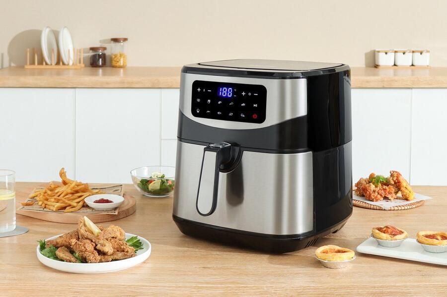 Swiss Pro+ Airfryer 10L XXXL Zwart SP-AF10L Intelligente Heteluchtfriteuse Digitaal- 10L XXXL New Model 2023 Touchscreen TURBO Opwarmen Piano Black zwart 10 liter - Foto 2