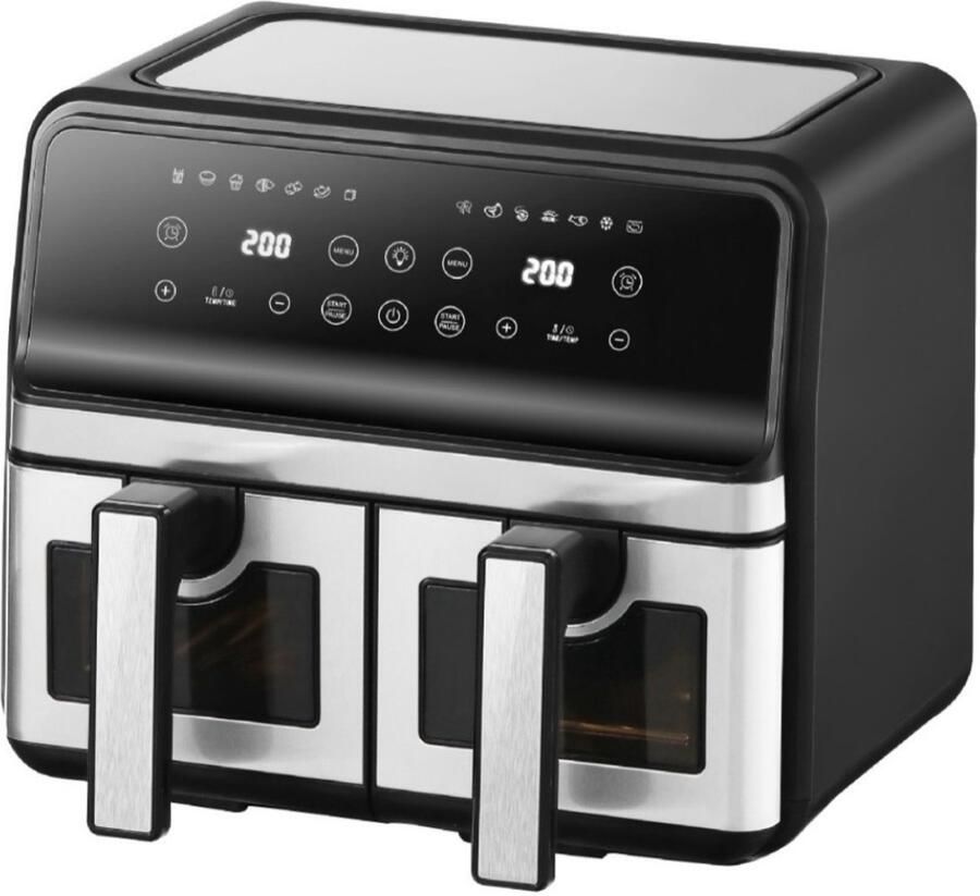 Swiss Pro+ Dubbele Airfryer Heteluchtfriteuse XXL Airfryer twee Kookvakken 8 Liter 1700 Watt Dual Zone Technologie Classic Edition Zilver Model 2026 SPAF8L2S - Foto 4