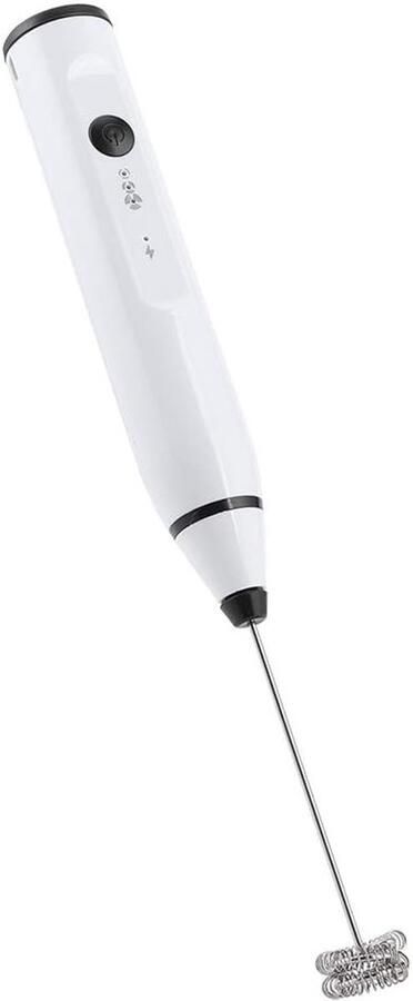 Sxhlseller Allecto Oplaadbare Schuim Maker Elektrische Melkopschuimer 3 Snelheden Keukenhulp Wit Koffiemixer Voor Thuis en Restaurant Mini Ble