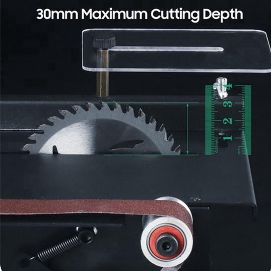 Tafelzaag 2 In 1 150W Vermogen 30 Mm Diepte Variabele Snelheid DIY Schuren En Slijpen Snijmachine