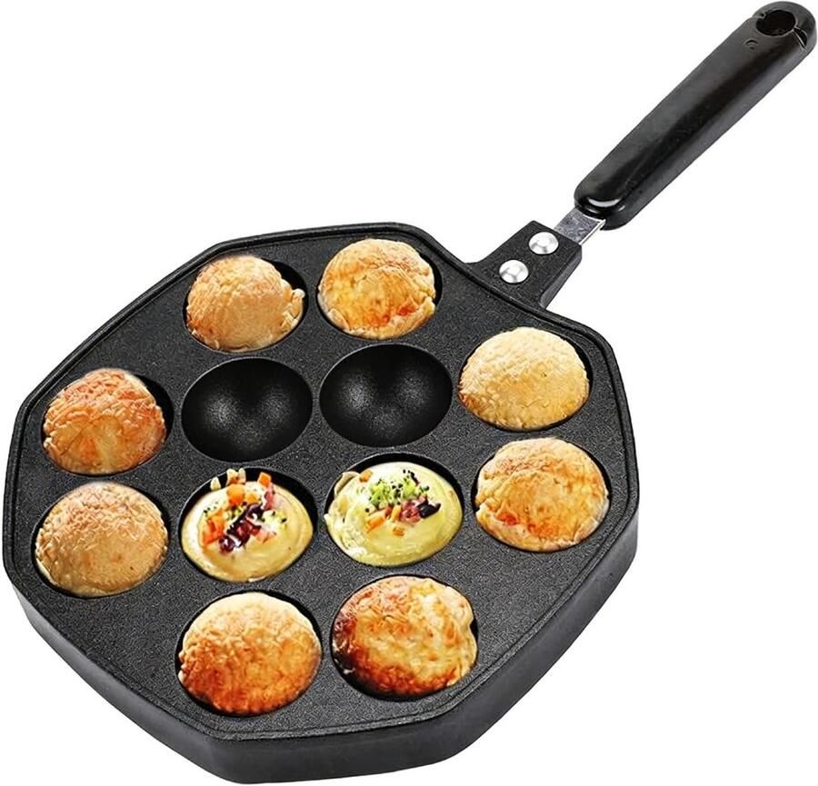 Takoyaki grillpan 12 gaten antiaanbaklaag aluminium