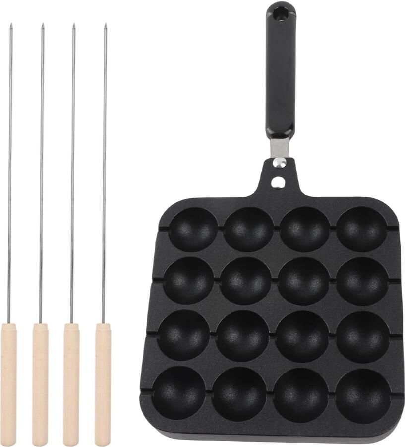Takoyaki grillpan Antiaanbaklaag 4 baknaalden