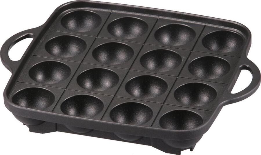 Takoyaki Grillpan Antiaanbaklaag Aluminium Zwart