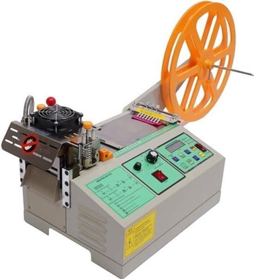 Tapesnijmachine Automatisch 220V EU Warm En Koud Snijden 280 W Vermogen Maat M Stalen Behuizing Voor Leer En Nylon Webbing