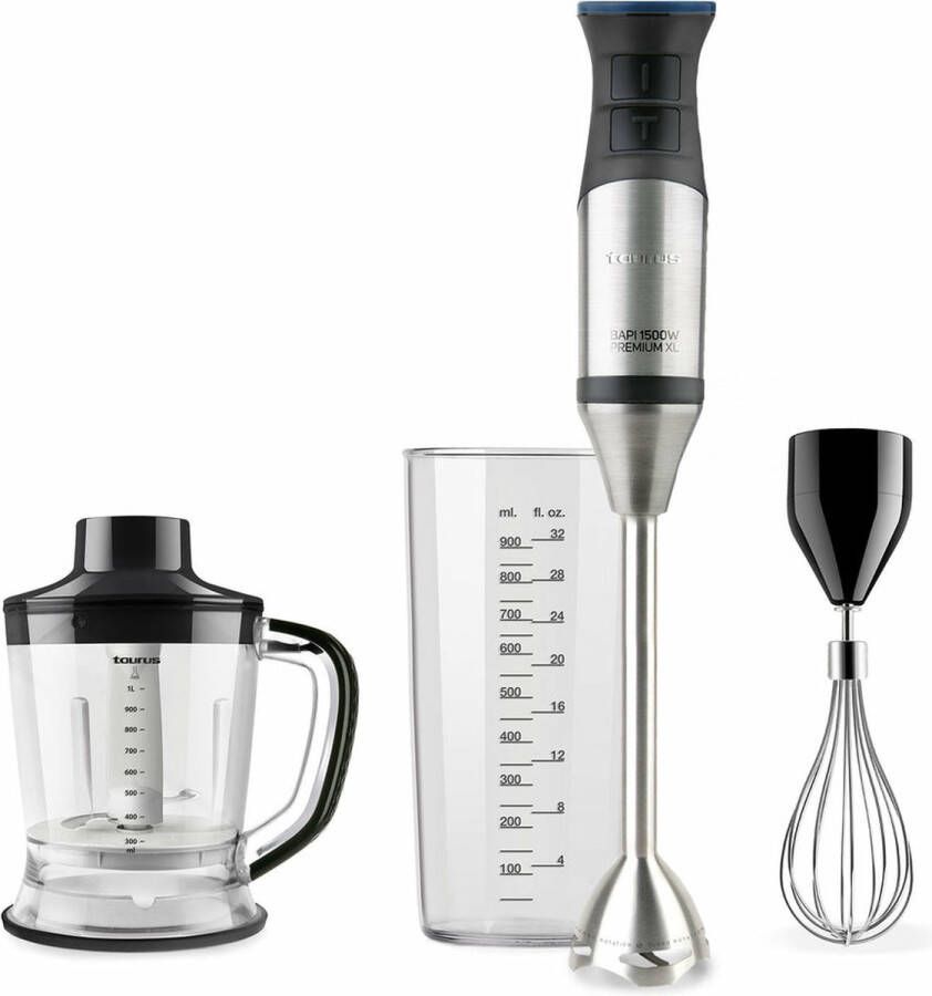 Taurus Bapi 1500 Premium XL Plus Staafmixer 1500 W Zwart Roestvrijstaal