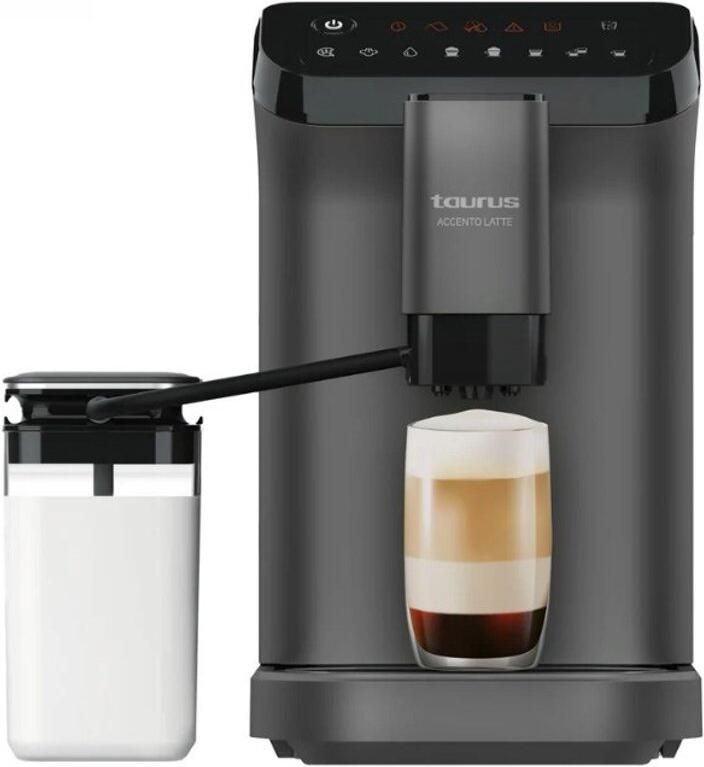 Taurus Accento Latte Volautomatische Koffiemachine 20 Bar Druk Geïntegreerd Melksysteem Thermoblock Technologie