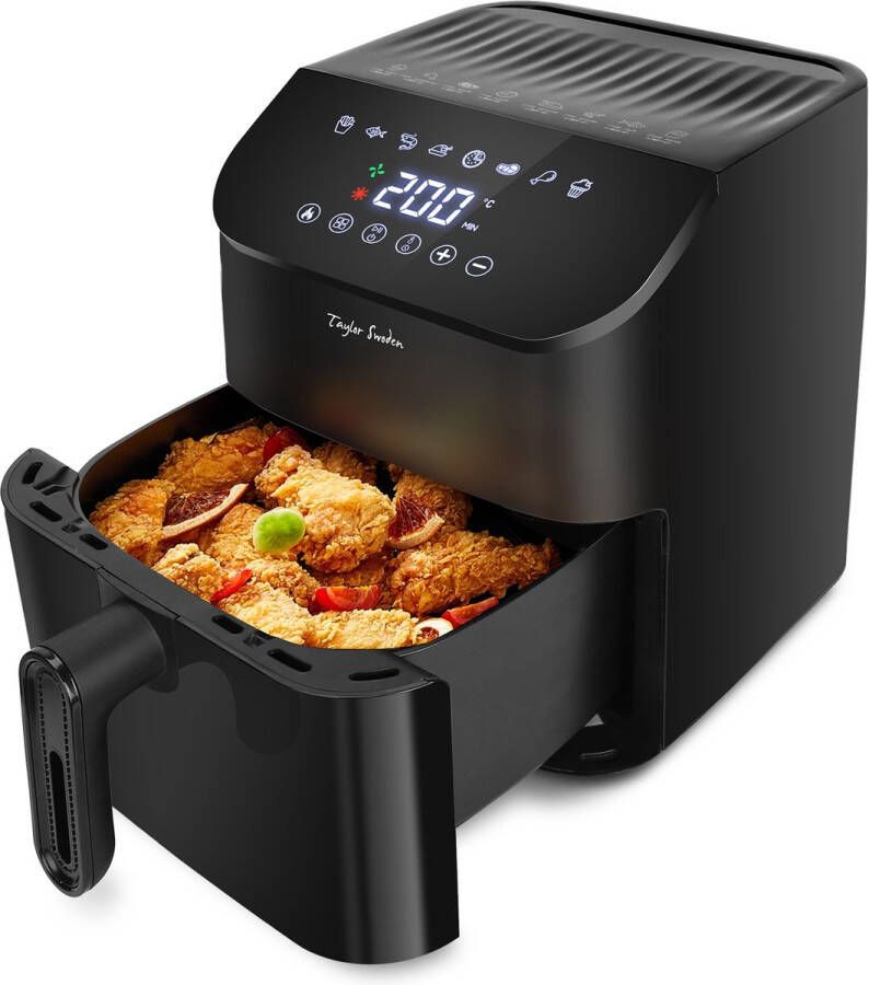 Taylor Swoden Airfryer Amy 30L73 Heteluchtfriteuse 4 5L 8 programma's 1350W Digitaal display Zwart