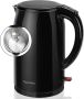 Taylor Swoden Waterkoker 1 5 Liter Dubbelwandig Double Walled Kettle Warmhoudfunctie Koele Aanraking 360° draaibaar 2200W Zwart - Thumbnail 1