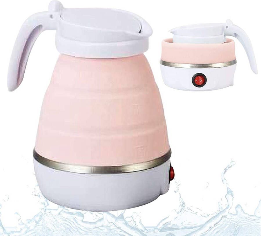 TeaTime Opvouwbare waterkoker roze waterkokers waterkoker klein elektrisch 0.6L