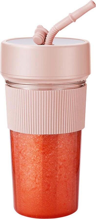 Techdecor JuiceCap Draagbare Blender Cup 350 ml – JuiceCap met Rietje – USB-C Oplaadbaar – Mini Smoothie Maker voor Onderweg