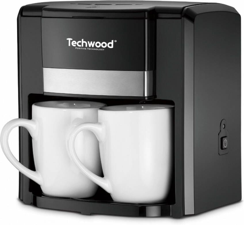 Techwood TCA206 Duo Koffiezetter incl. twee porseleinen kopjes