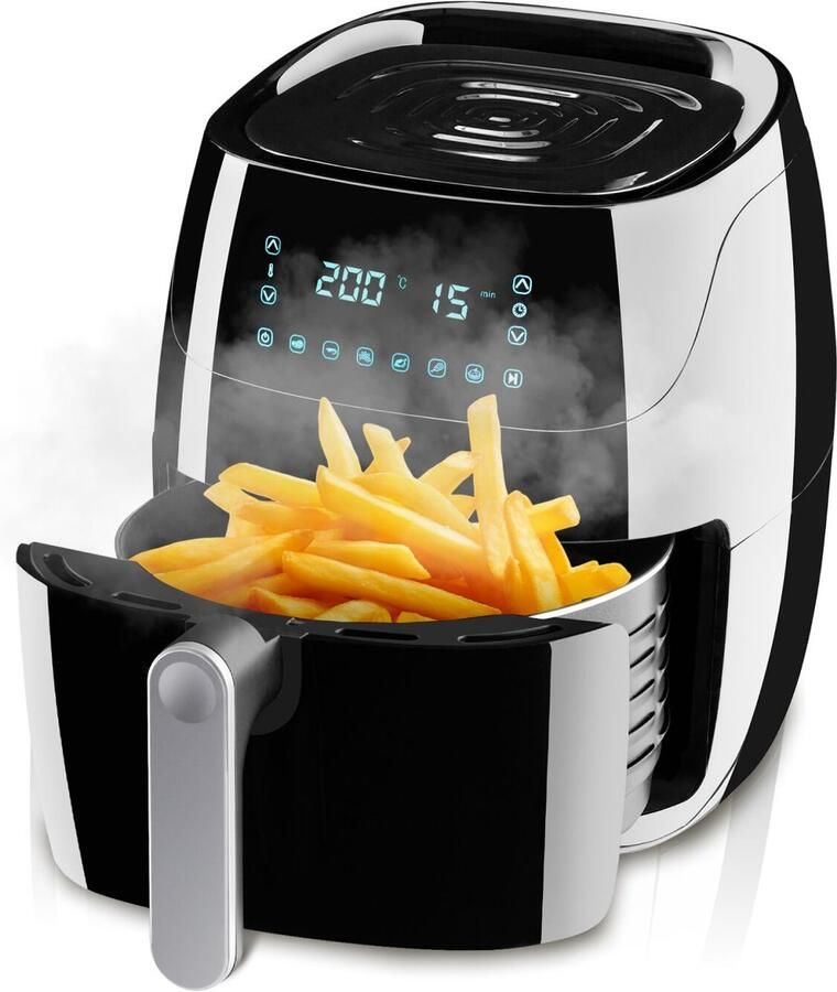 Tectake Airfryer Heteluchtfriteuse Airfryer Touchscreen Display div. Programma's Airfryer Zonder Vet en Olie Vaatwasmachinebestendig Met Accessoires Receptenboekje (HF-3019TS-D Yaiza) - Foto 2