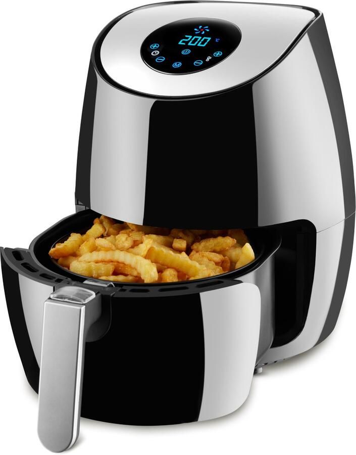 Tectake Airfryer Heteluchtfriteuse Airfryer Touchscreen Display div. Programma's Airfryer Zonder Vet en Olie Vaatwasmachinebestendig Met Accessoires Receptenboekje (HF-568TS Mitch) - Foto 2