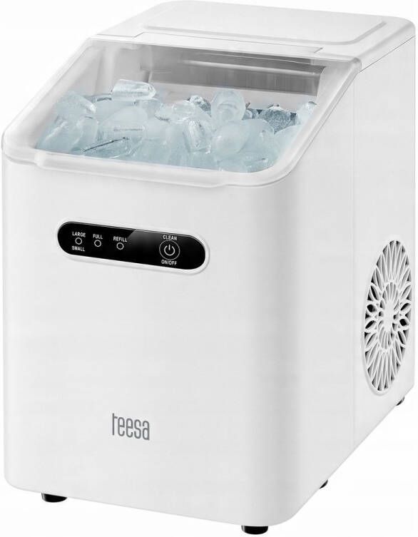 Teesa Easy Ice IJsblokjesmachine – 11 kg per dag 2 Formaten IJsblokjes 110W 1L Watertank Automatische Reiniging Compact voor Thuis