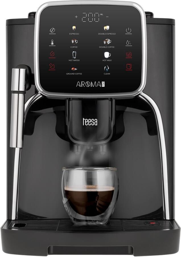 Teesa Aroma 750 Volautomatische espressomachine 19 bar LCD-scherm Melkopschuimer