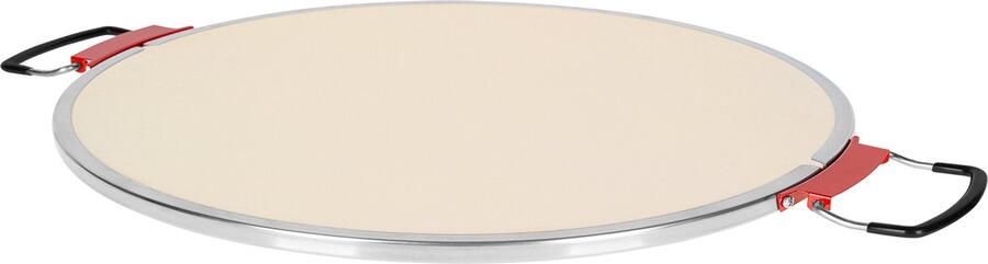 Teesa Supreme+ Pizzasteen Ceramic Inclusief Metalen Handgrepen