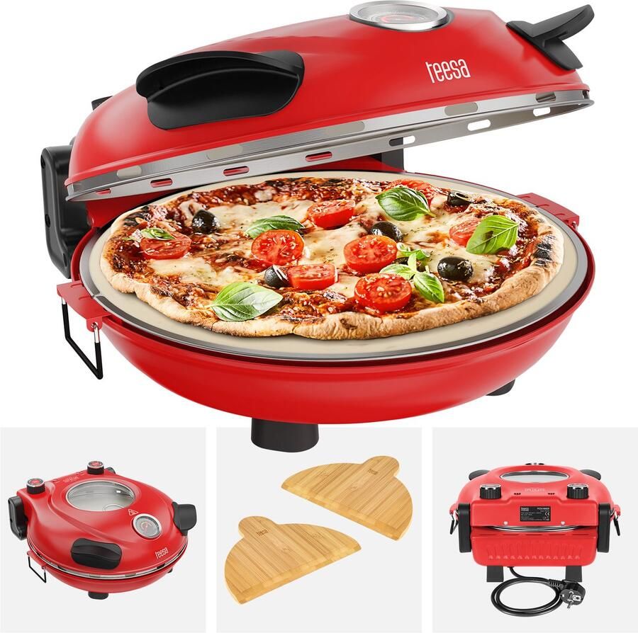 Teesa Supreme+ Serie Pizzaoven 1200W 405°C Keramische Steen